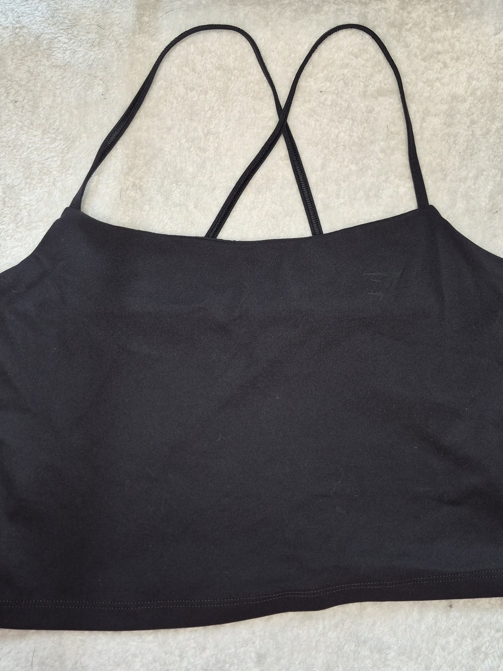 Gymshark Black Cropped Strappy Camisole